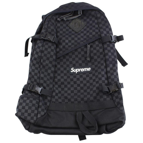 Supreme Checkered Backpack Black