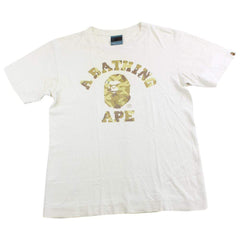 bape angry face desert camo college tee white