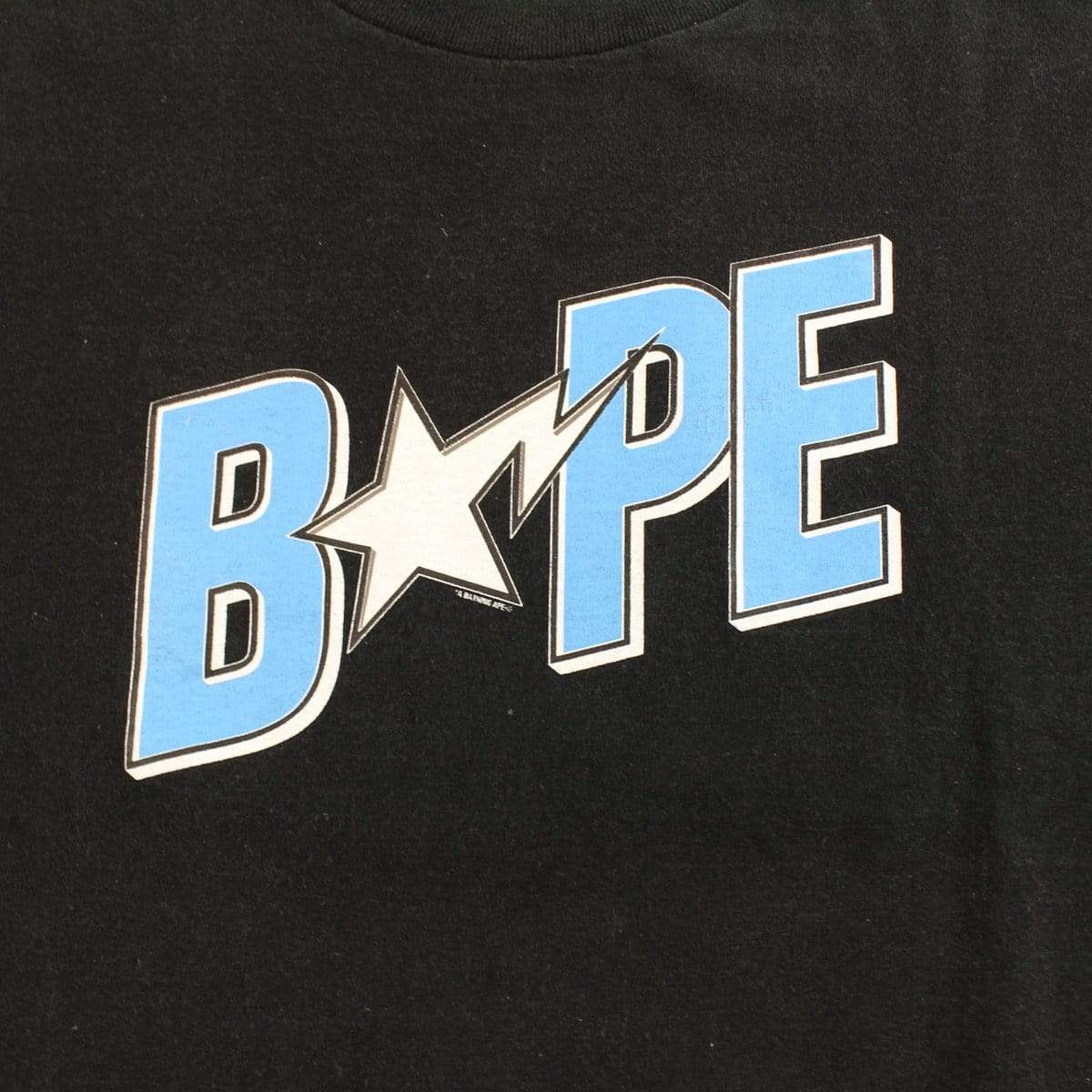 bapesta blue logo ASNKA tee black - SaruGeneral