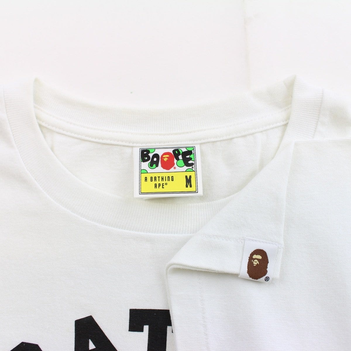 bape 1st yellow camo college tee white - SaruGeneral