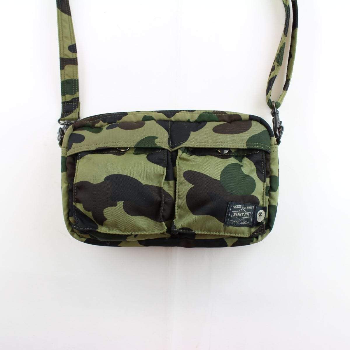 Bape x Porter 1st Green Camo Side Bag - SaruGeneral