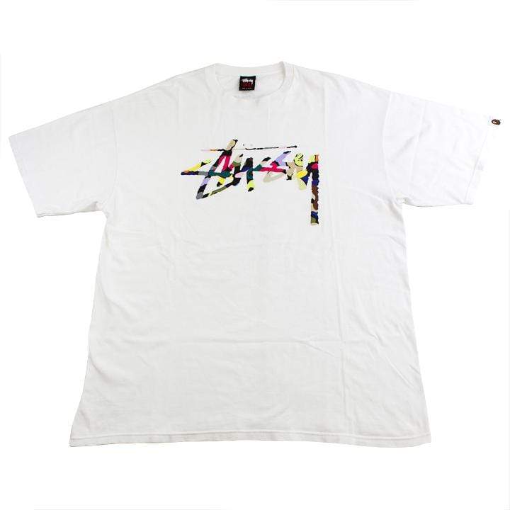 bape x stussy 30th anni tee white - SaruGeneral