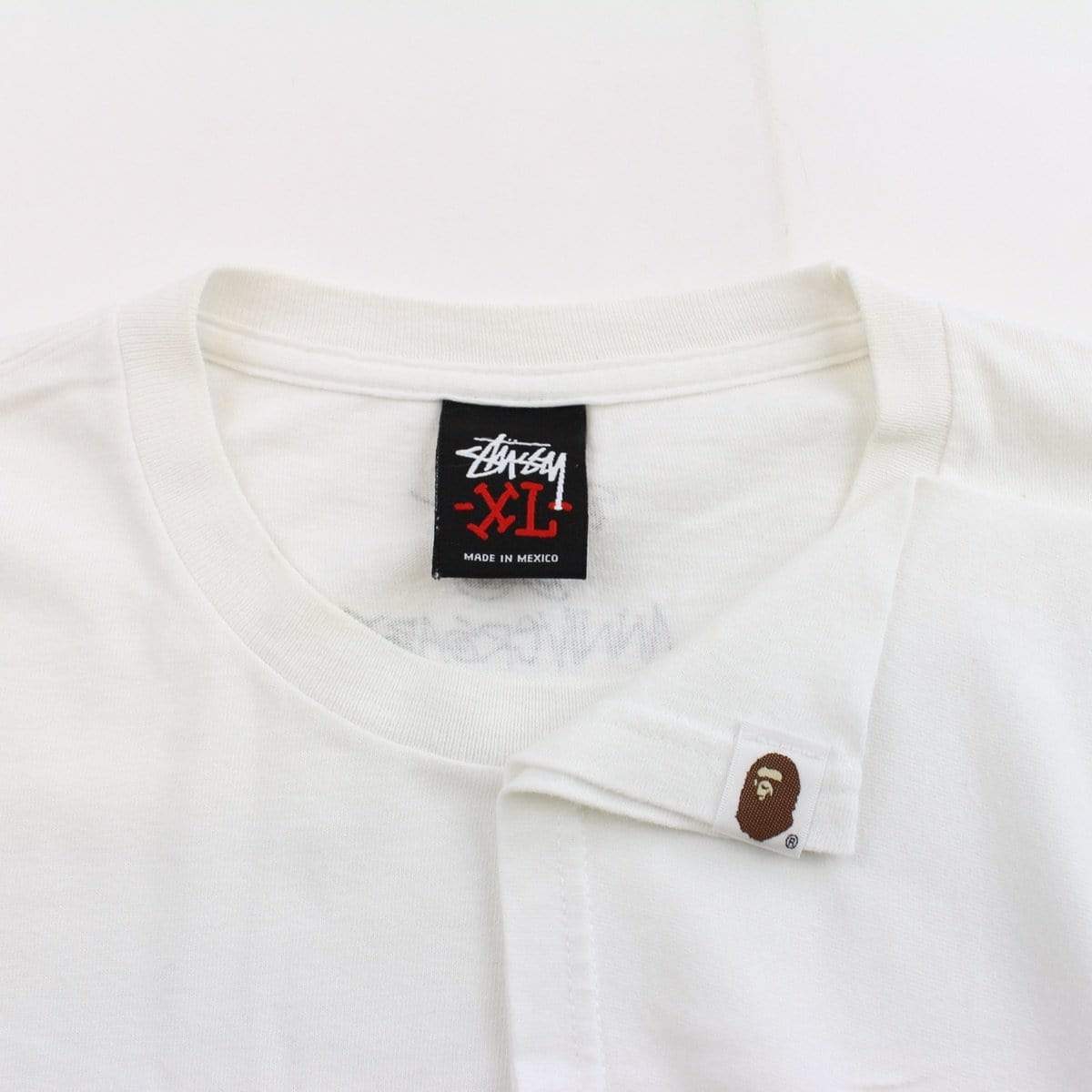 bape x stussy 30th anni tee white - SaruGeneral