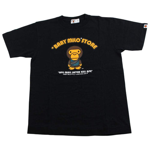 bape milo general tee black