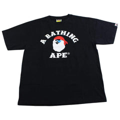 bape pirate store college logo tee black