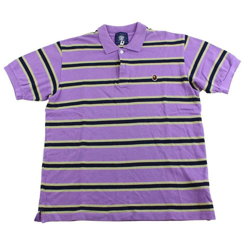 polo à rayures violettes Bape