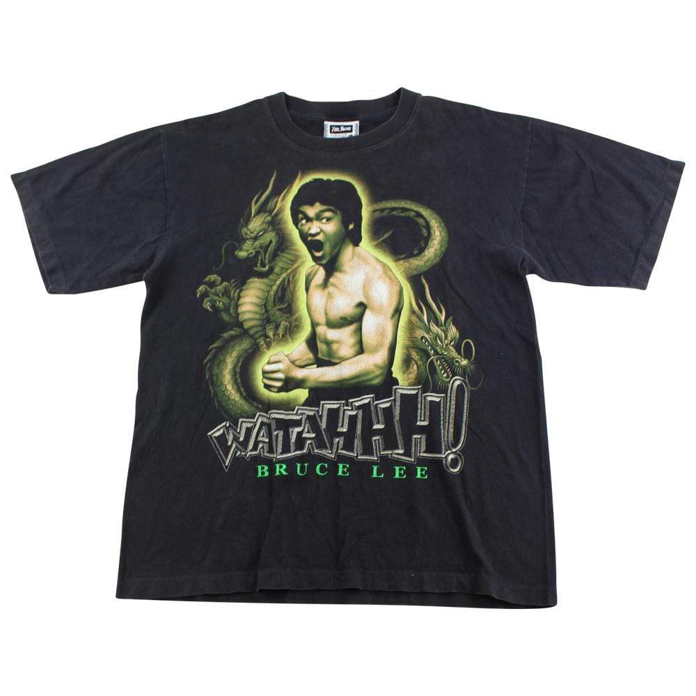 Bruce Lee Wataaah Tee Black - SaruGeneral