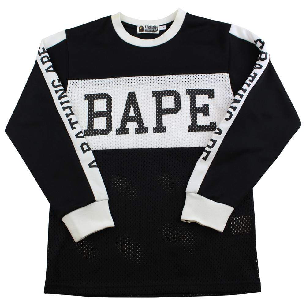 bape text mesh jersey - SaruGeneral