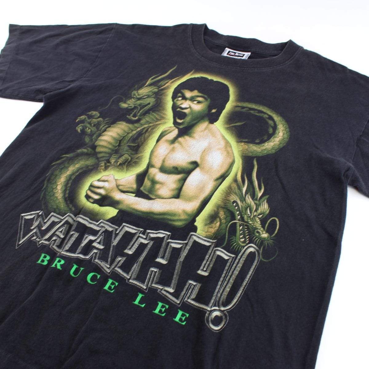 Bruce Lee Wataaah Tee Black - SaruGeneral