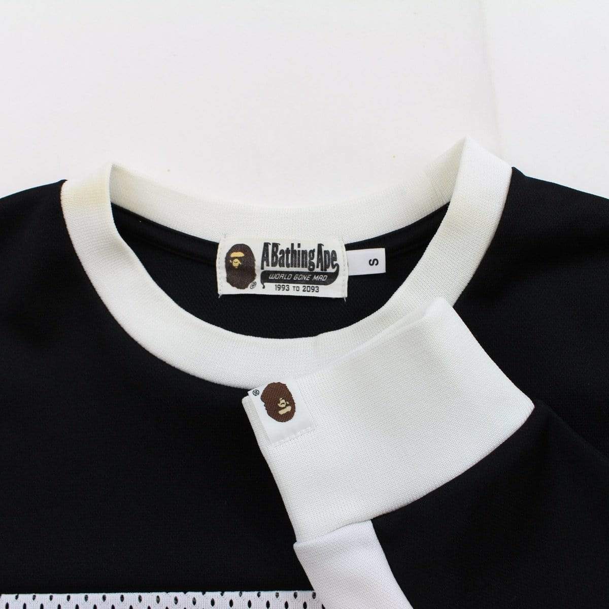 bape text mesh jersey - SaruGeneral