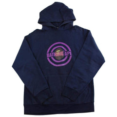 bape purple circle big ape hoodie black