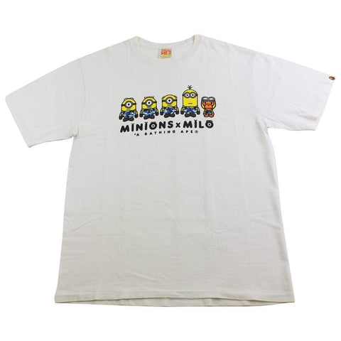 bape x minions milo tee white