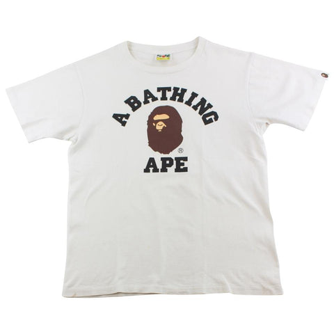 Bape Original College Logo Tee White