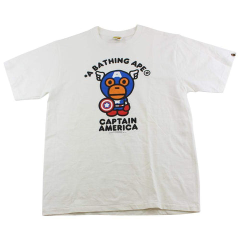 Bape x Captain America Baby Milo Tee White