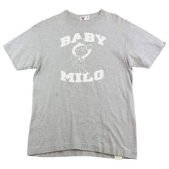 T-shirt Bape Baby Milo gris avec texte