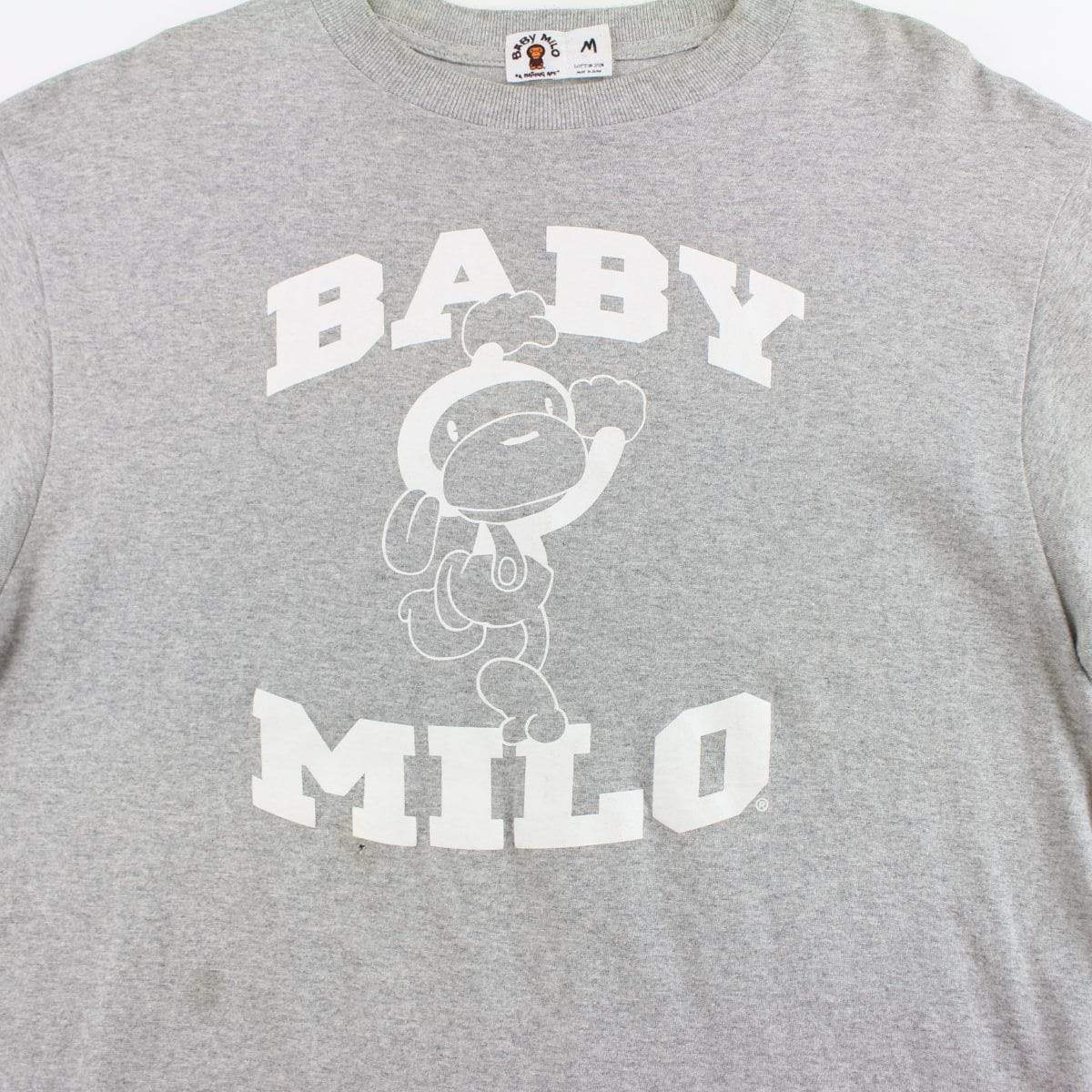 Bape Baby Milo Text Tee Grey - SaruGeneral