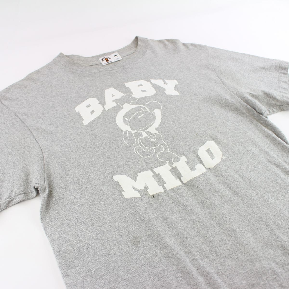 Bape Baby Milo Text Tee Grey - SaruGeneral