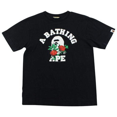 T-shirt Bape Roses College avec logo noir