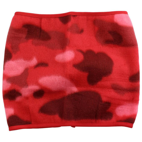 cache-cou en polaire camouflage rouge Bape