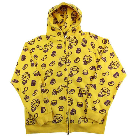 Bape Baby Milo Food Monogram Fullzip Yellow