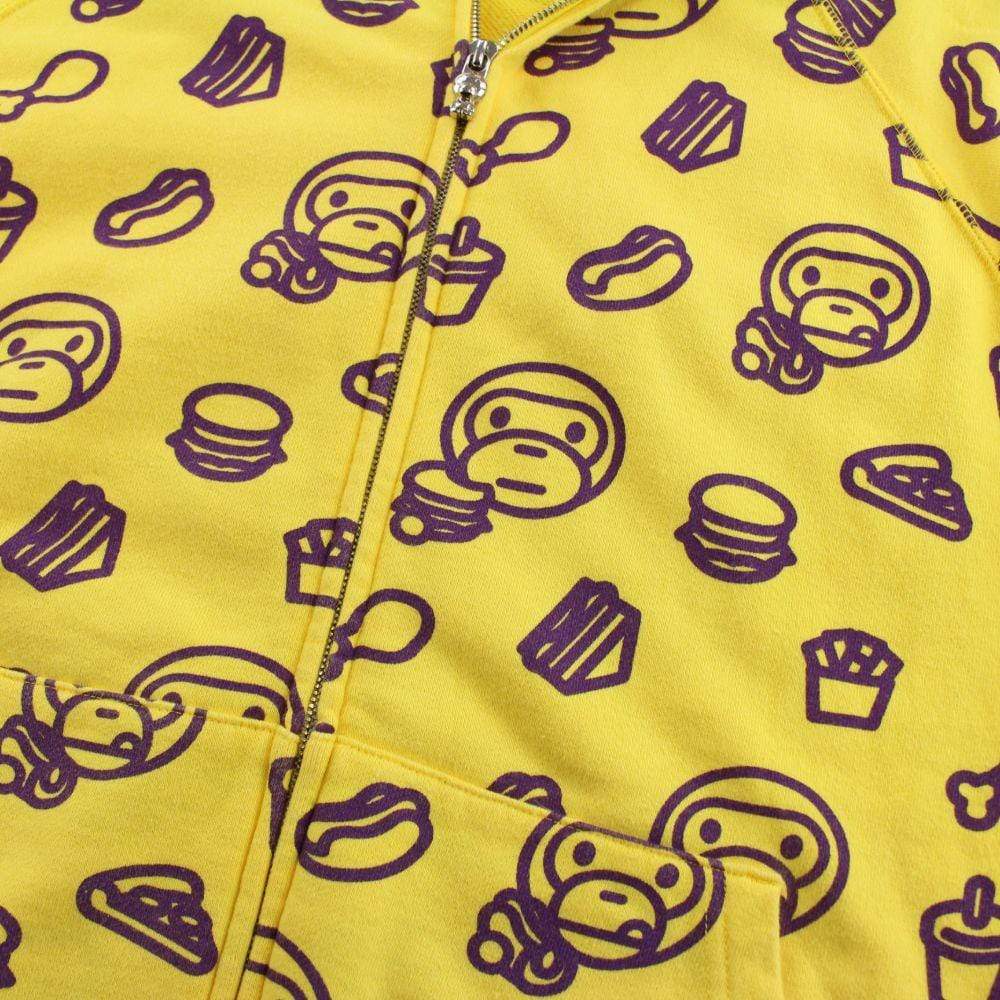 Bape Baby Milo Food Monogram Fullzip Yellow - SaruGeneral