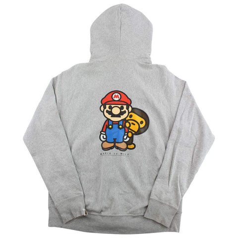 Bape Baby Milo Mario Hoodie Grey