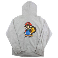 Sweat à capuche Bape Baby Milo Mario gris