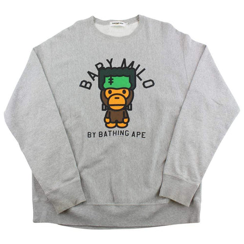 Bape Baby Milo Frankenstein Crewneck Grey