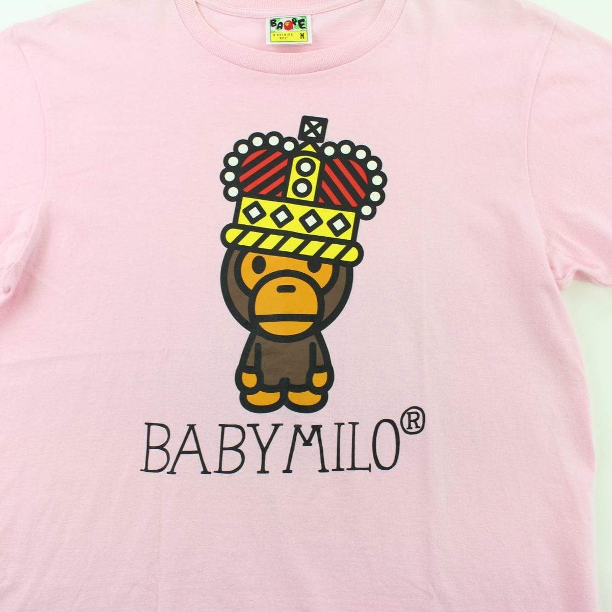 Bape Baby Milo Crown Tee Pink - SaruGeneral