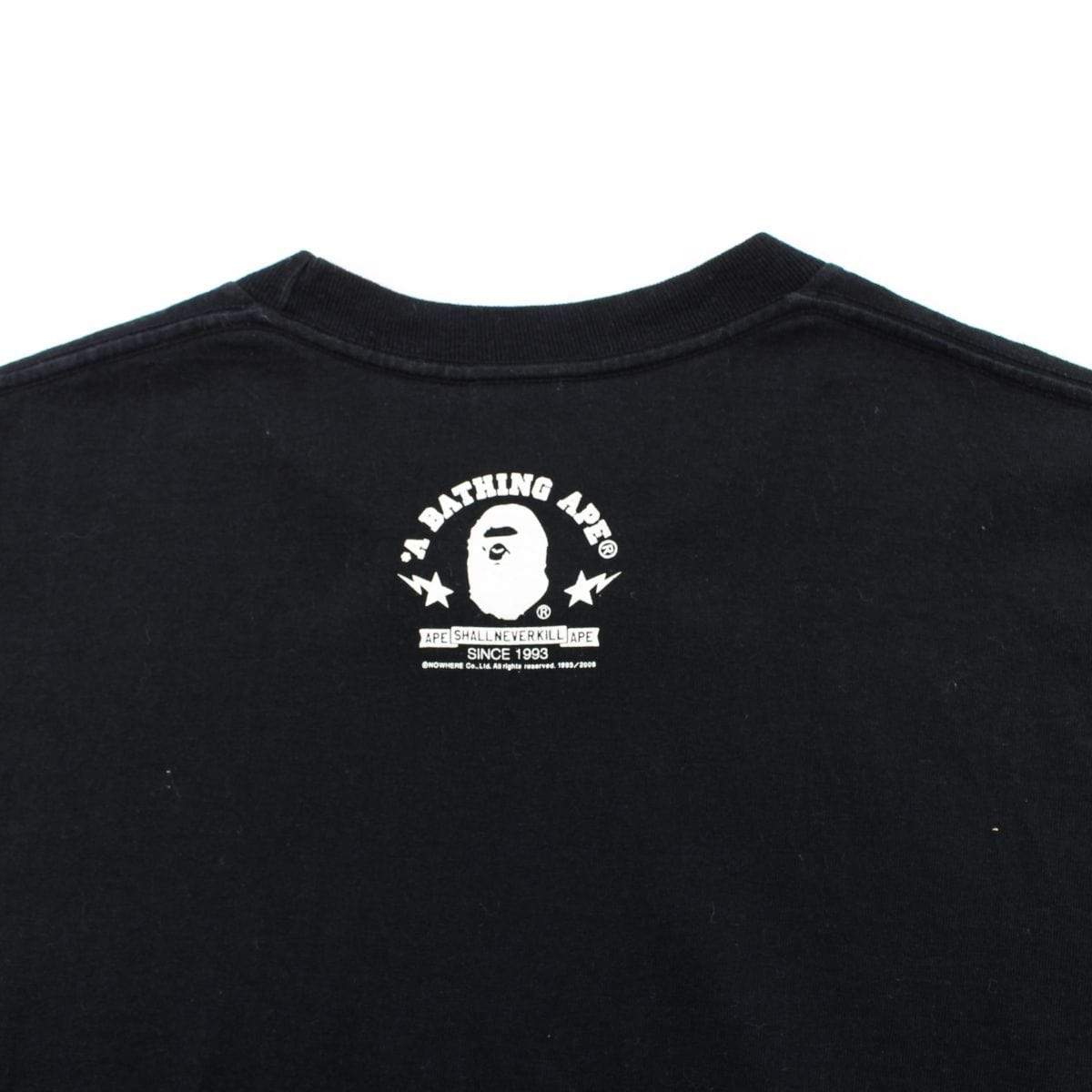 Bape Dot College Logo Tee Black - SaruGeneral