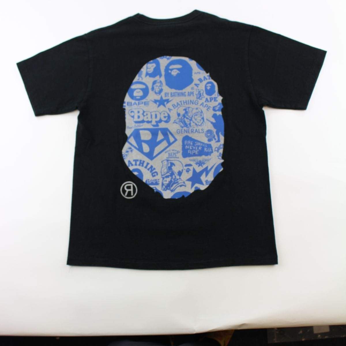 Bape Multi Logos Big Ape Tee Black - SaruGeneral