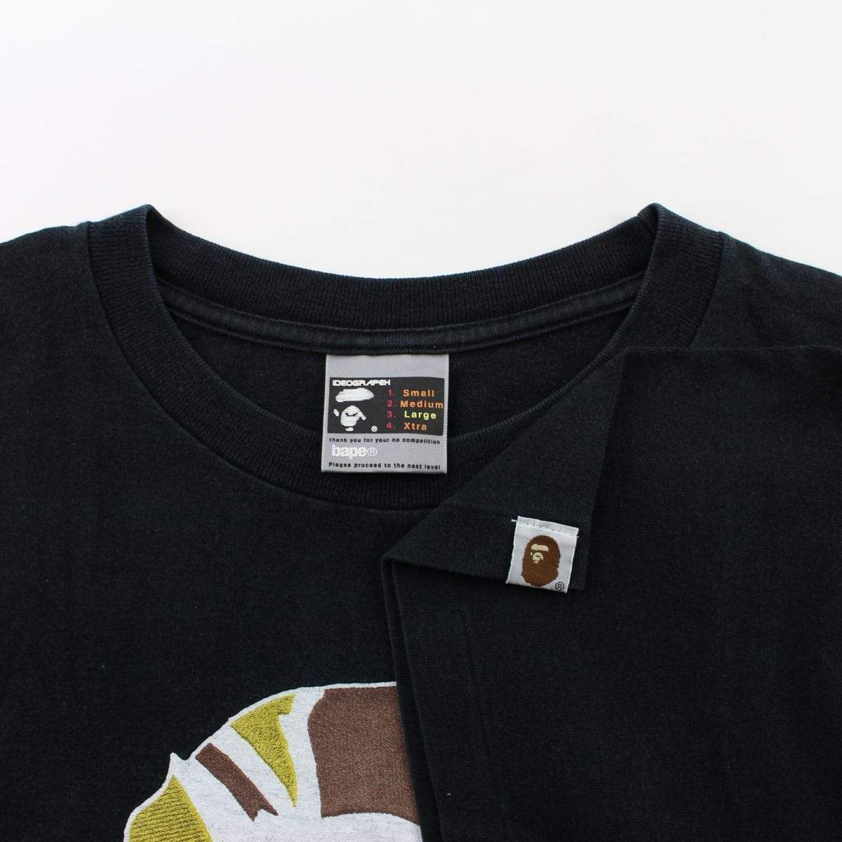 Bape Union Jack Big Ape Logo Tee Black - SaruGeneral