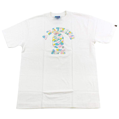 Bape Candy Camo White NYC College Logo Tee White