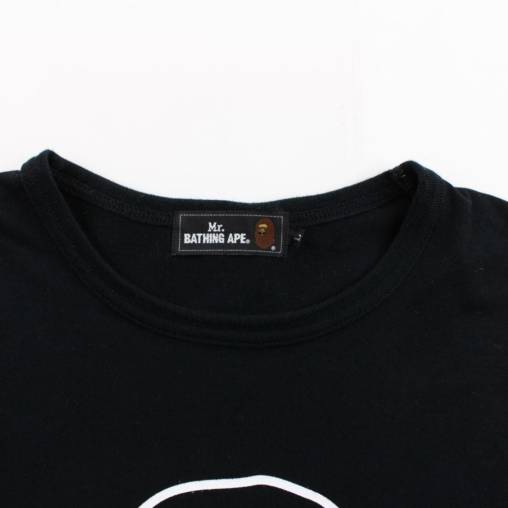 Bape Mr Ape Big Moustache LS Black - SaruGeneral