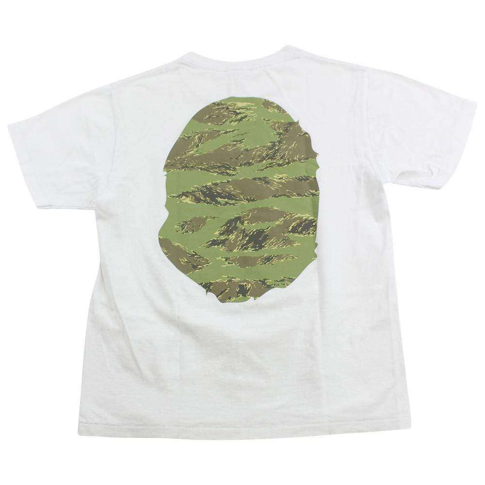 Bape Woodland Camo Big Ape Logo Tee White - SaruGeneral