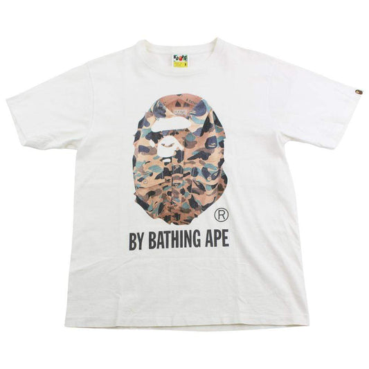 Bape 1st Yellow Shirt Big Ape Logo Tee White - SaruGeneral