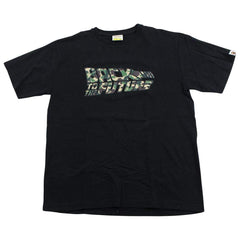 T-shirt Bape ABC Green Camo avec logo Retour vers le futur, noir