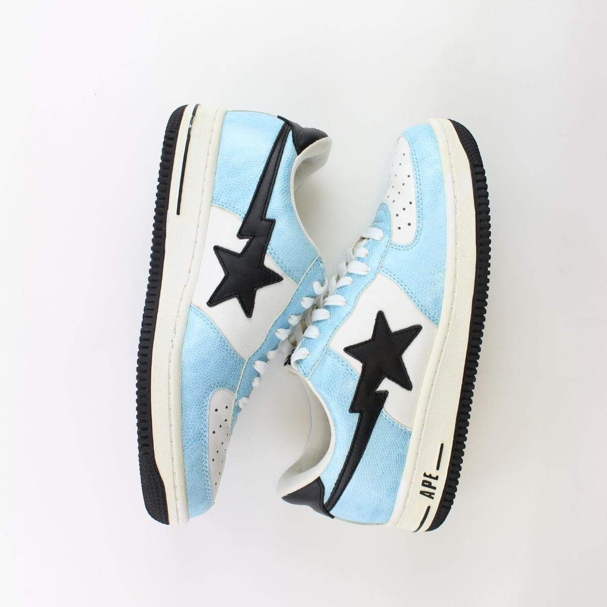 Bapesta Black Blue White Snakeskin - SaruGeneral