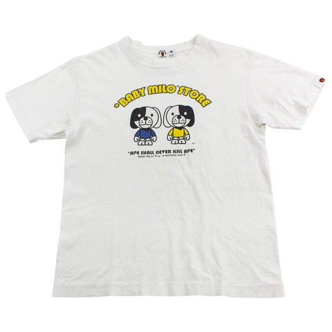 Bape Baby Milo Store Dogs Tee White