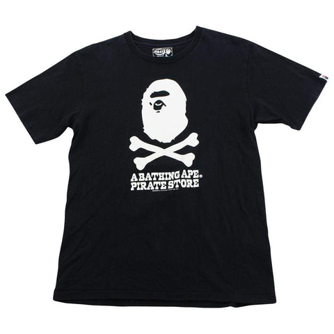 Bape Ape Crossbones Tee Black