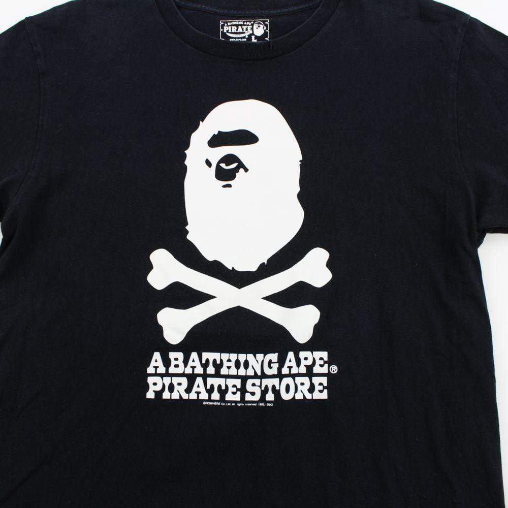 Bape Ape Crossbones Tee Black - SaruGeneral