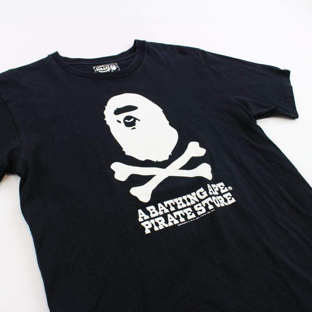 Bape Ape Crossbones Tee Black - SaruGeneral