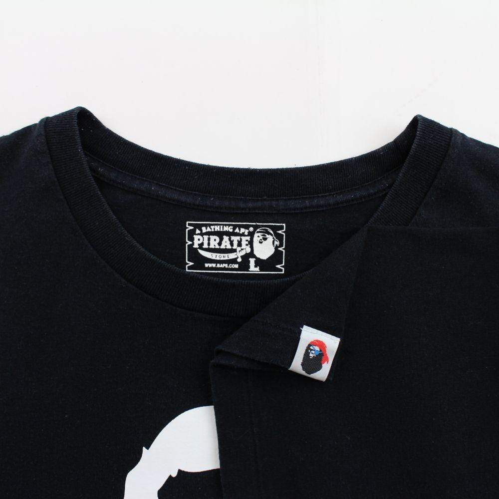 Bape Ape Crossbones Tee Black - SaruGeneral