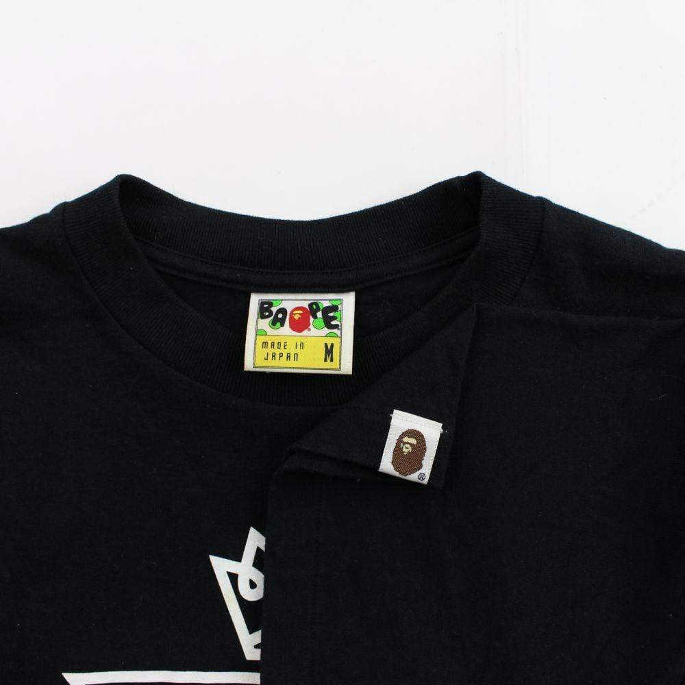 Bape Logos Shield  Tee Black - SaruGeneral