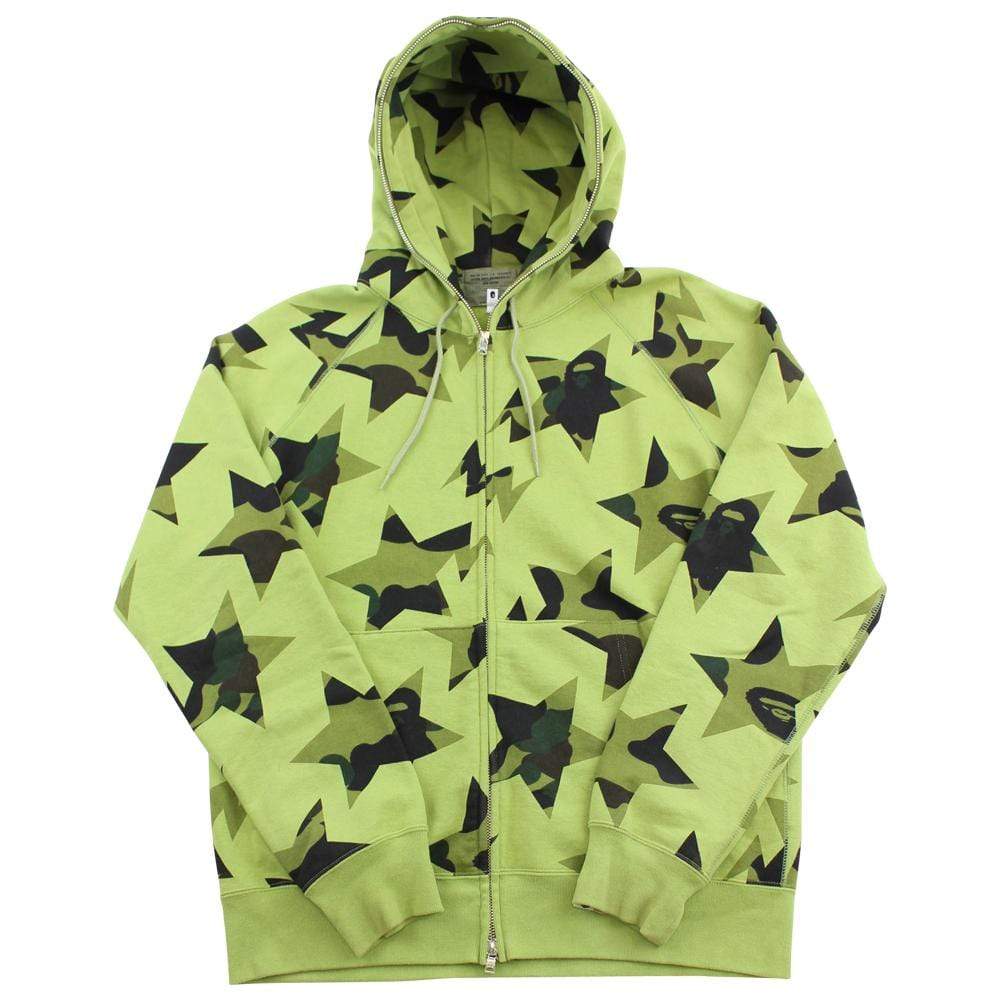 Bapesta Allover Camo Sta Fullzip Green - SaruGeneral