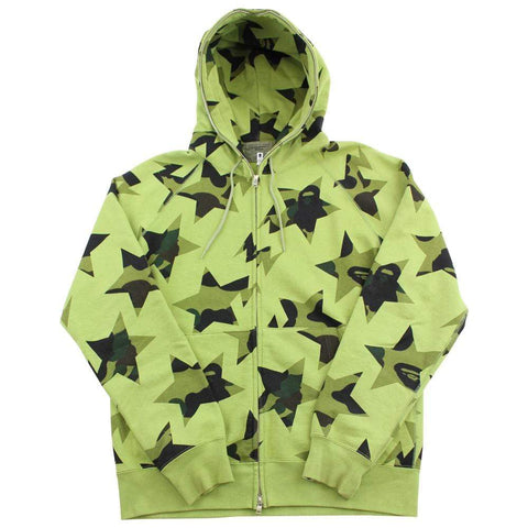 Bapesta Allover Camo Sta Fullzip Green