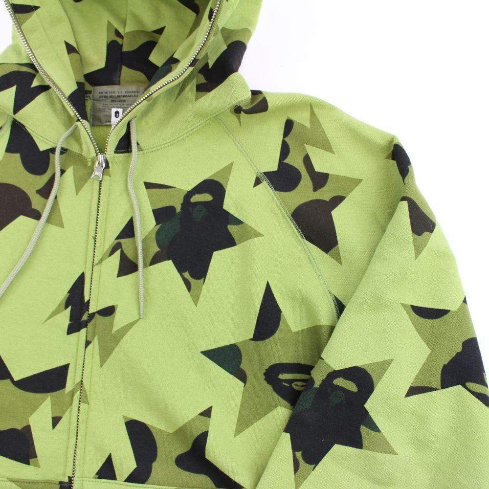 Bapesta Allover Camo Sta Fullzip Green - SaruGeneral