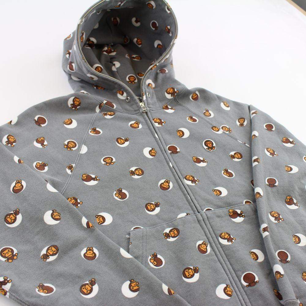 Bape Milo Polkadot full zip Grey - SaruGeneral