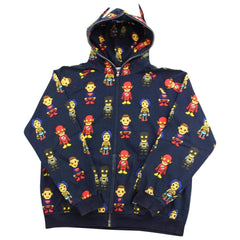 Bape DC Comics Heros Monogram Hoodie Navy