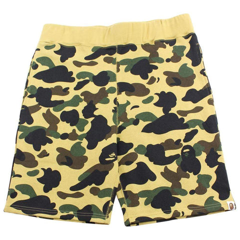 Bape 1st Yellow Camo Shorts